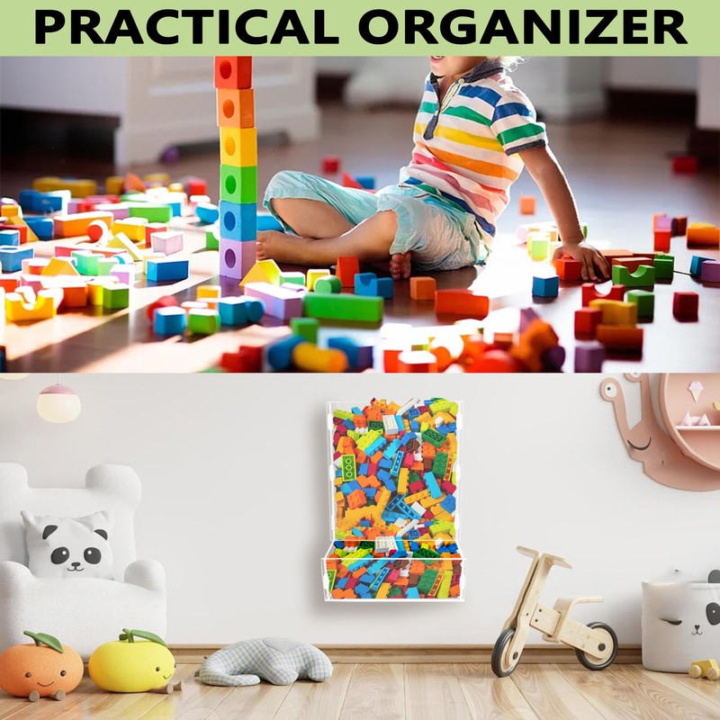 Montex Acrylic Wall Toy Dispenser, Acrylic Wall Storage, (Single Compartment)