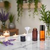SquarezhenBo 2 Pcs 50ml Brown Essential Oil Roller Bottles,Glass Roller
