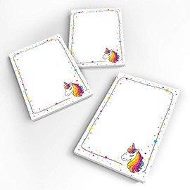 JuNa-Experten 8 Mini Notepads Unicorn Rainbow Party Bag Guest Gift for Birthday Children's Birthday Wedding Christening Girls (8 Notepads)