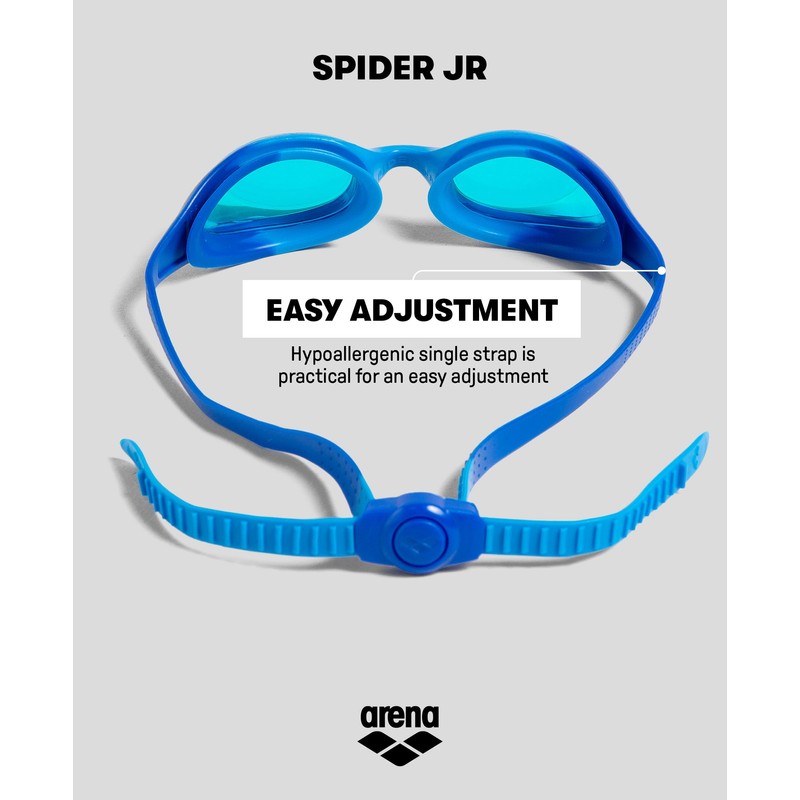 Arena 92338-LIME FUCHSIA-WHITE-CLEAR Spider Jr. Swim Goggles