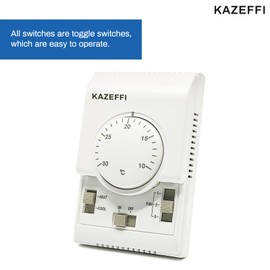 Kazeffi Non-programmable Heat/Cool Manual Thermosta, White