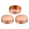 sourcing map Pack of 3 Copper End Cap Plug Connector