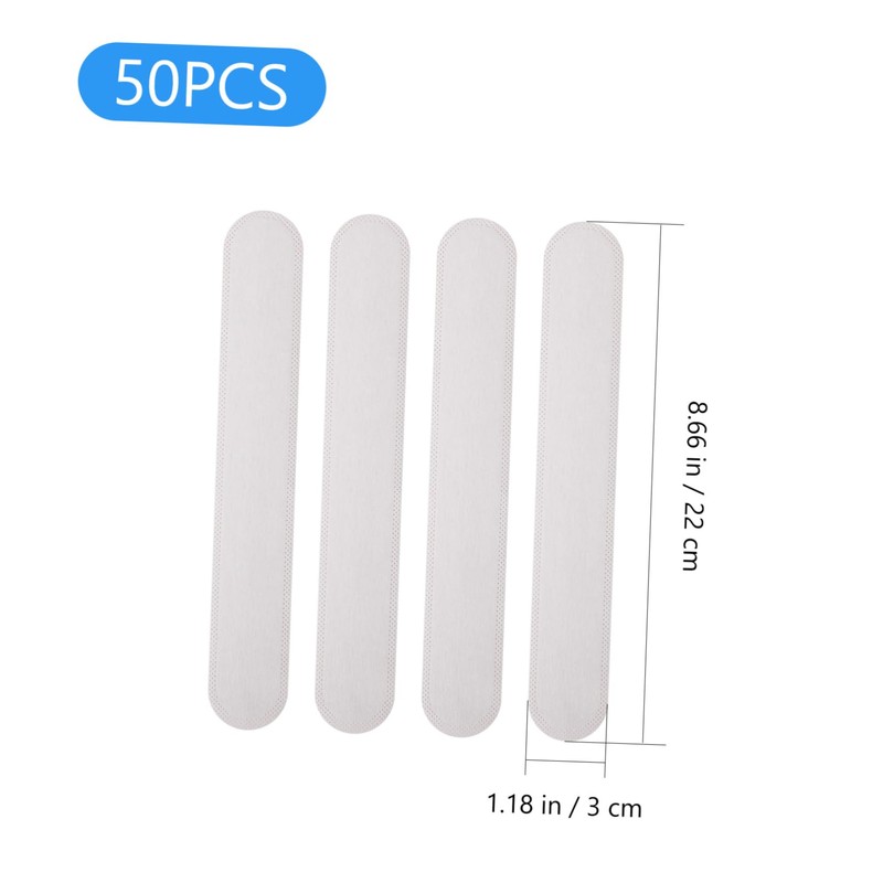 ARTIBETTER 50pcs Disposable Collar Protector Sweat Pads - White Collar