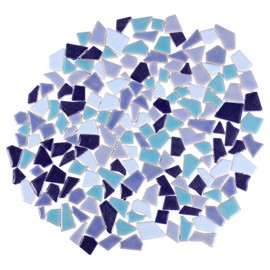 VILLCASE Ceramic Mosaic Tiles, Broken Ceramic Tiles Pieces Glazed Tiles, Irregular Tile Scraps Stained Mosaic Pieces for DIY Crafts Art Projects Home Decor