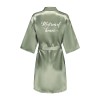 Satin Kimono Robe Women – Silk Bathrobe Bridal, Lounge Robe