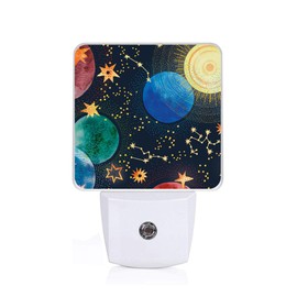 Cosharkly Boho Sun Moon Night Light,Plug-in Night Lights with Dusk-to-Dawn Sensor for Bedroom,Bathroom and Living Room Sleep Friendly lamp 0.5w