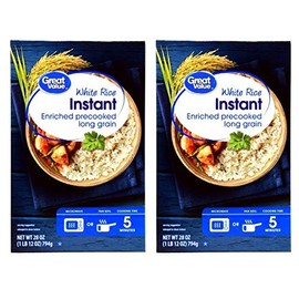 Instant White Rice, 28 oz (3 Pack) Great Value Delicious Enriched Long Grain
