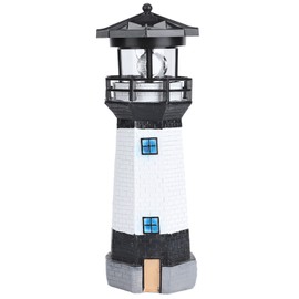 Outdoor Solar Power Rotating LED Light Landscape Lamp Garden Courtyard Decoration White LightBlack and White