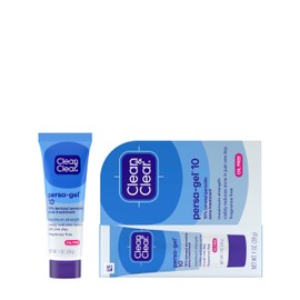 Clean & Clear Persa-Gel 10 Oil-Free Acne Spot Treatment with Maximum Strength 10% Benzoyl Peroxide, Topical Pimple Cream Visibly Reduces Acne in One Day, Fragrance-Free, 1 fl. oz