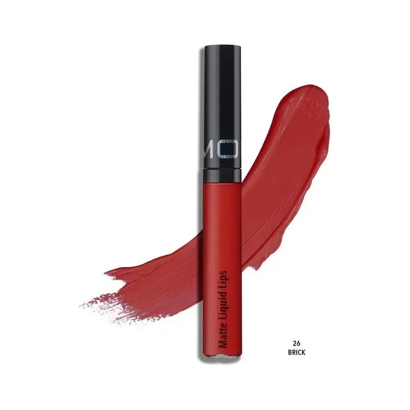 Labial Líquido Matte Moira Cosmetics Tono 26 Brick Larga Duración