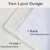 TWODRAPES TWODRAPES 90 Inch Linen Blackout Curtains Pinch Pleated for