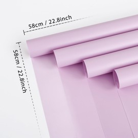 NESCCI 20 Sheet Flower Wrapping Paper - Waterproof Floral Bouquet Wrapping Paper, Florist Supplies Packaging Paper for Wedding Birthday Gift DIY (Light Purple)