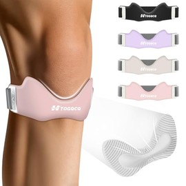 Patellar Tendon Support Strap 2 Pack, Knee Brace for Women & Men, Patella Band for Running Hiking Basketball Gym Fitness Tennis Badminton Cycling, Off