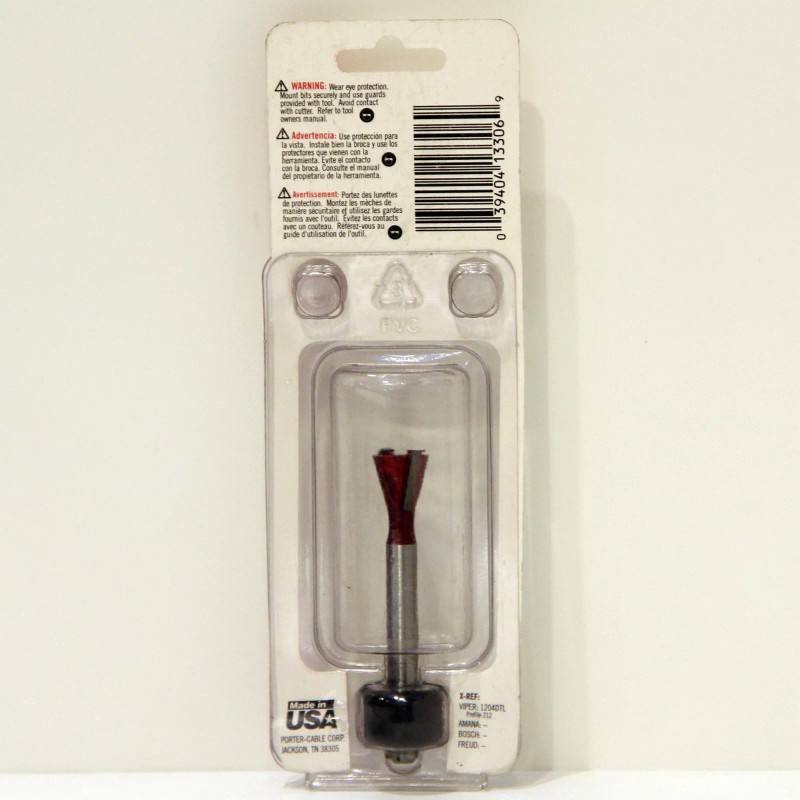 Porter Cable 43448PC 1/2" Dovetail Carbide Tip Router Bit 14Deg