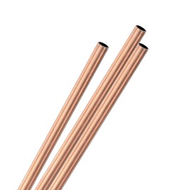 M METERXITY 3-Pack 300mm Copper Round Tube, 3mm OD 0.2mm Wall Thickness Copper Seamless Tubing for Construction/Machining/DIY Crafting, Metal Straight Pipe [0.12x0.01x12IN]