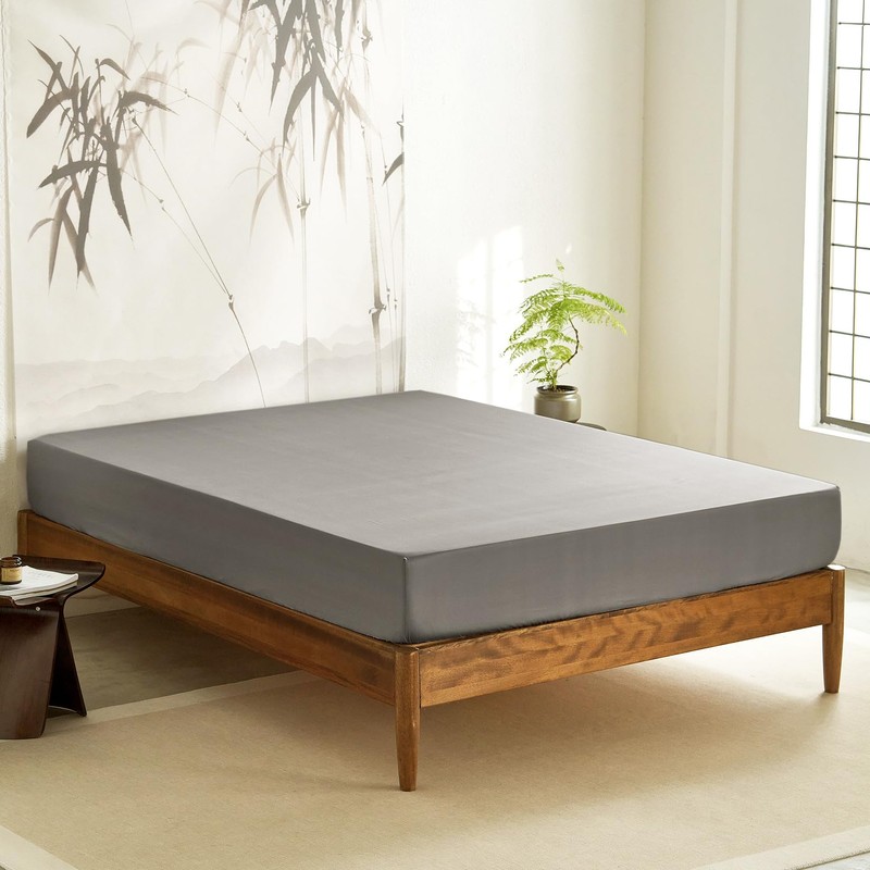 Wake In Cloud - 100% Bamboo Fitted Sheet, 1 Piece,