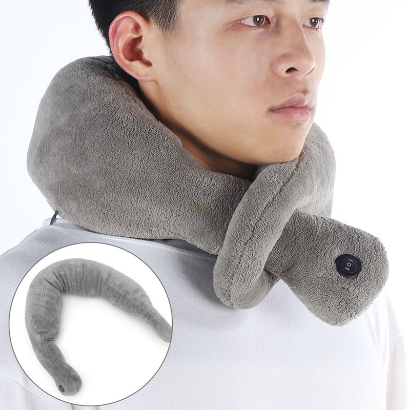 Vibrating Massaging Neck Pillow Massage Therapy Cushion Relax Muscles Relieve