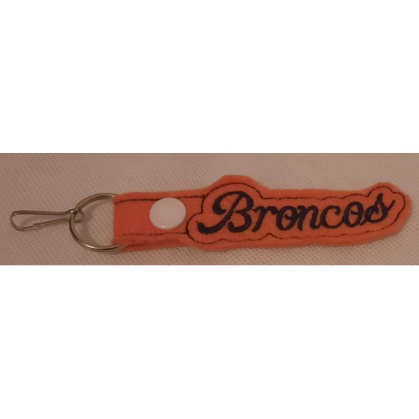 Broncos keychain Snap, Hooks, Keyring