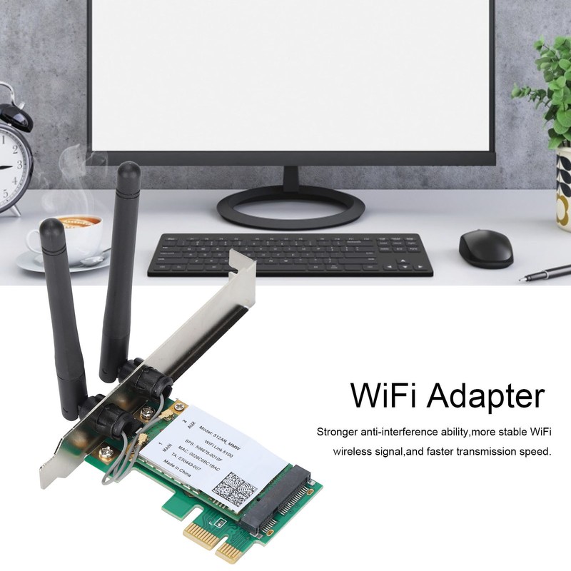 WiFi Adapter DualBand 2.4/5Ghz 300Mbps Signal Stability Wireless Connector for