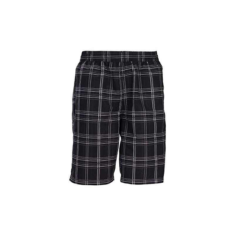 Mareno® Men's Swimming Trunks, Black Check - Black , size: