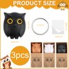 Exbrith Pack of 3 Key Hooks Owl, Owl Magnetic Key