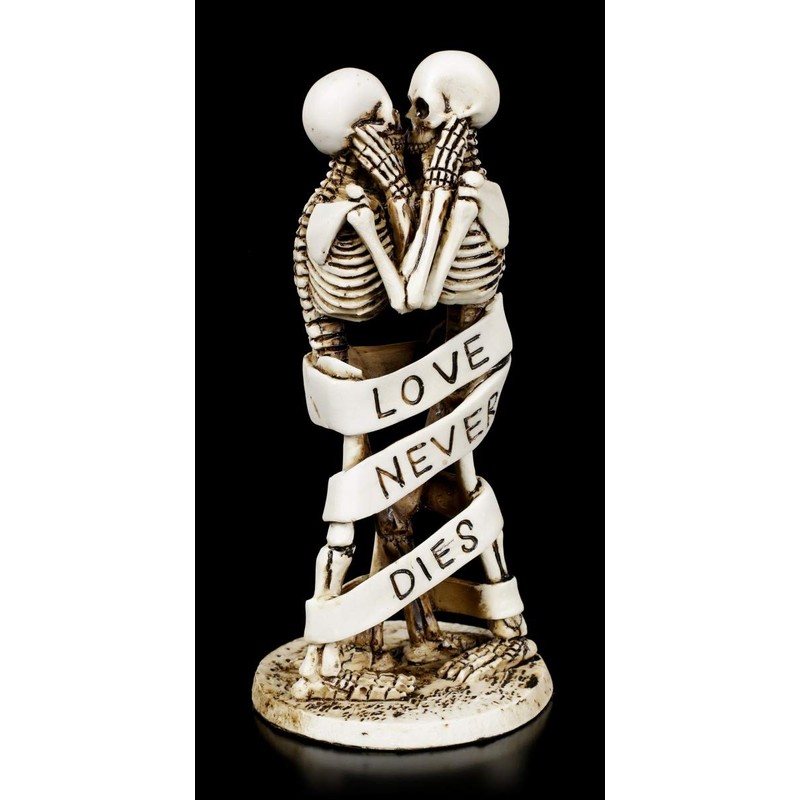 Skeleton Gothic Figures - Love Never Dies Banderole | Skeleton