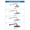 MODONA 10” Rain Shower Head and 16” Long Shower Arm