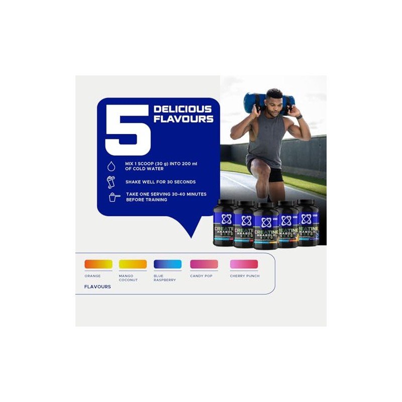 USN Creatine Anabolic Creatine & BCAAs I Candy Pop I