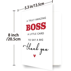 Mcduldul Thank You Card for Boss or Boss Lady | Appreciation Bosses Gifts for Men Women | Best Boss's Gifts for Birthday, Retirement, Going Away