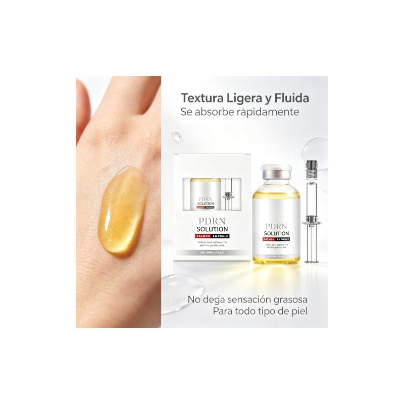 Sérum Facial Tipo Ampolleta con Extracto de Salmón
