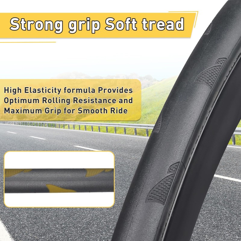 700 x 28C Bicycle Tyres, 28-622 Folding Tyres for Road