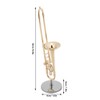 Miniature Trombone, Mini Musical Instrument, Ornament, Gold Plated Music Model