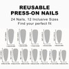 Press on Nails Long Stiletto SWEKKE French Tip Fake Nails