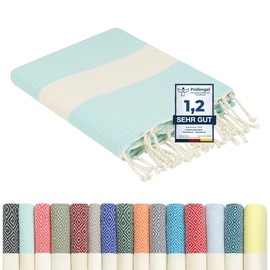 furora HOLIDAY Beach Towel for adults (cotton): Extra Large 100x200 cm / 39x79 Inch | lightweight, wearable Turkish Towel Fouta, sand free | Travel Towel, Picnic Blanket, Women Men Holiday Essentials