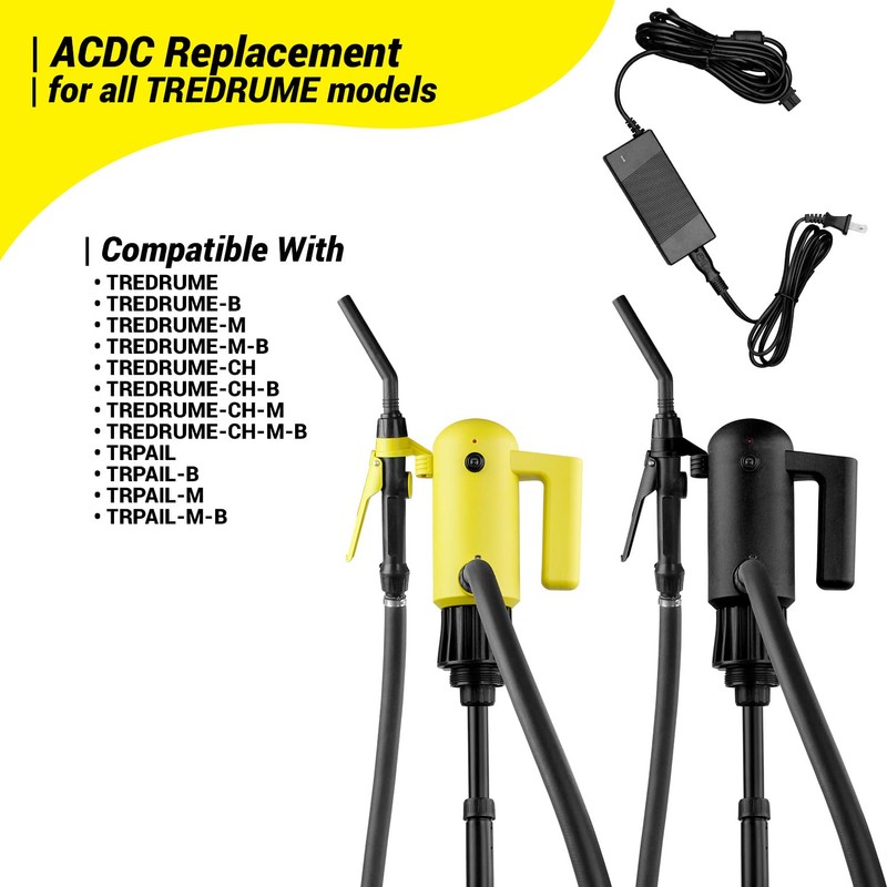 TERA PUMP Electric Drum Pump Replacement AC/DC Power Supply for