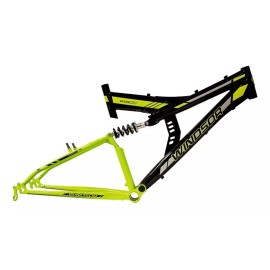 Windsor Cuadro R-26 Acero Windsor Con Susp, V-brake, Negro/rojo Color Verde