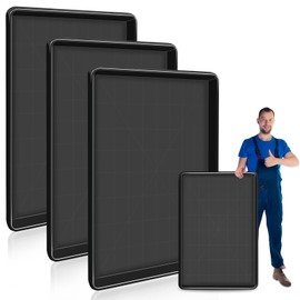 DJZZ 3 Pcs Extra Large Oil Drip Pan 35.4 x 24 x1.5 Inches Under Car Plastic Auto Oil Drip Tray Car Oil Catch Pan Replacement Tray for Garage Floor