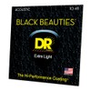 DR Strings Cuerdas de guitarra acústica, Black Beauties - Recubierto