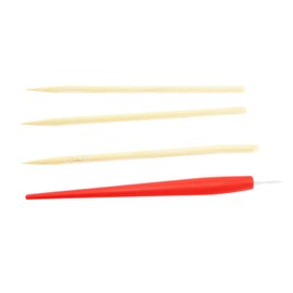 Olive-G Scratch Pen Bamboo Skewer Brush Set of 4 Sticks Scraper Scratch Art