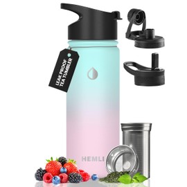 18 oz Insulated Tea Tumbler Bottle with Infuser, Travel Mug