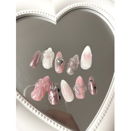 Lovely Maki Handmade Nail Tips - Short Round Square / 러블리마키 수제네일팁 - 숏라운드스퀘어
