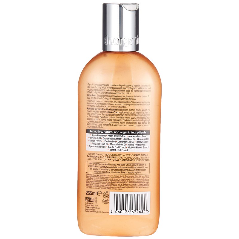 Dr. Organic Moroccan Argan Conditioner, pack of one, 265 ml