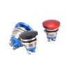 22mm Self Reset Push Button Switch Metal Mushroom Head Round