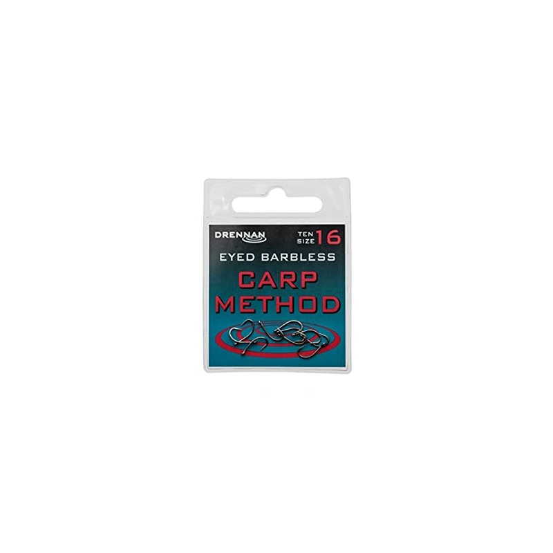 Drennan Eyed Barbless Carp Method Hooks Size 12 Qty 10