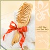 BFWood Bamboo Paddle Hairbrush with Bamboo Bristles for Massaging Scalp