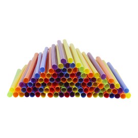 Comfy Package [200 Count] 10 mm Jumbo Smoothie Straws, 8.5"High Plastic Boba Straws - Assorted Colors