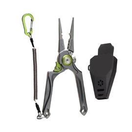 Fishing Pliers，Split Ring Pliers For Saltwater Fishing Hook Remover Cutter Tool - Stainless Steel aluminum Gray Titanium Fish Plier
