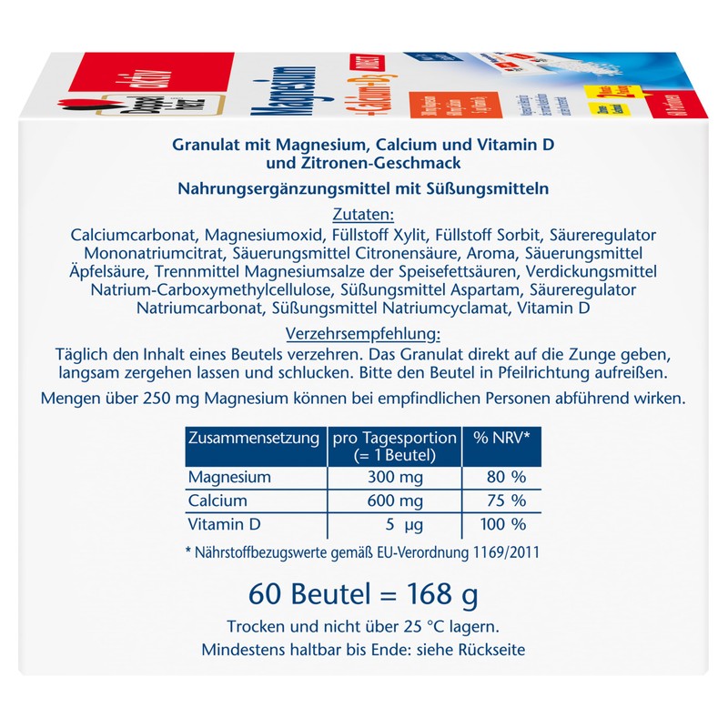 Doppelherz Magnesium + Calcium + D3 Direct - with Lemon