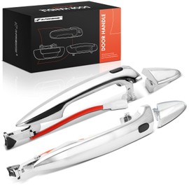 A-Premium Rear Driver and Passenger Side Exterior Door Handle Compatible with Lexus IS F 2008-2014, IS250/IS350 2006-2013, ES350 2007-2012, LS460 2007-2017, LS600h 2008-2016, Chrome