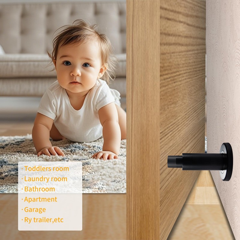 TOPTAKE Door Stoppers - Heavy-Duty Adjustable Stoppers for Bottom, Top,